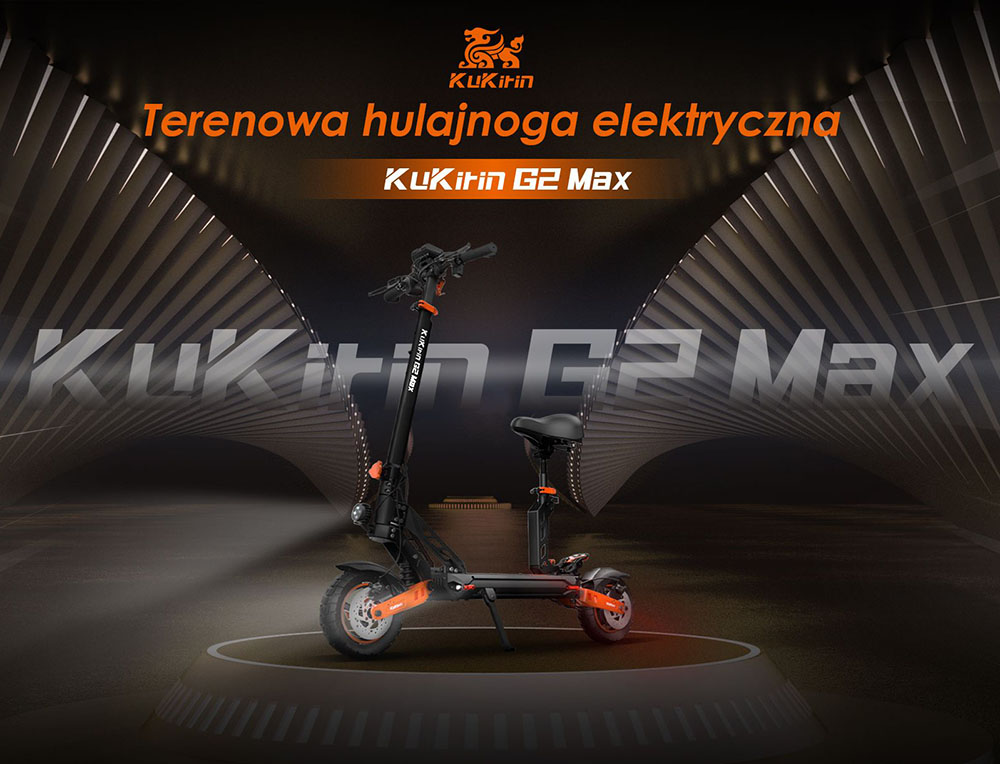 Sk adana Terenowa Hulajnoga Elektryczna KuKirin G2 MAX Opony 10x2 75 sk-adana-terenowa-hulajnoga-elektryczna-kukirin-g2-max-opony-10x2-75